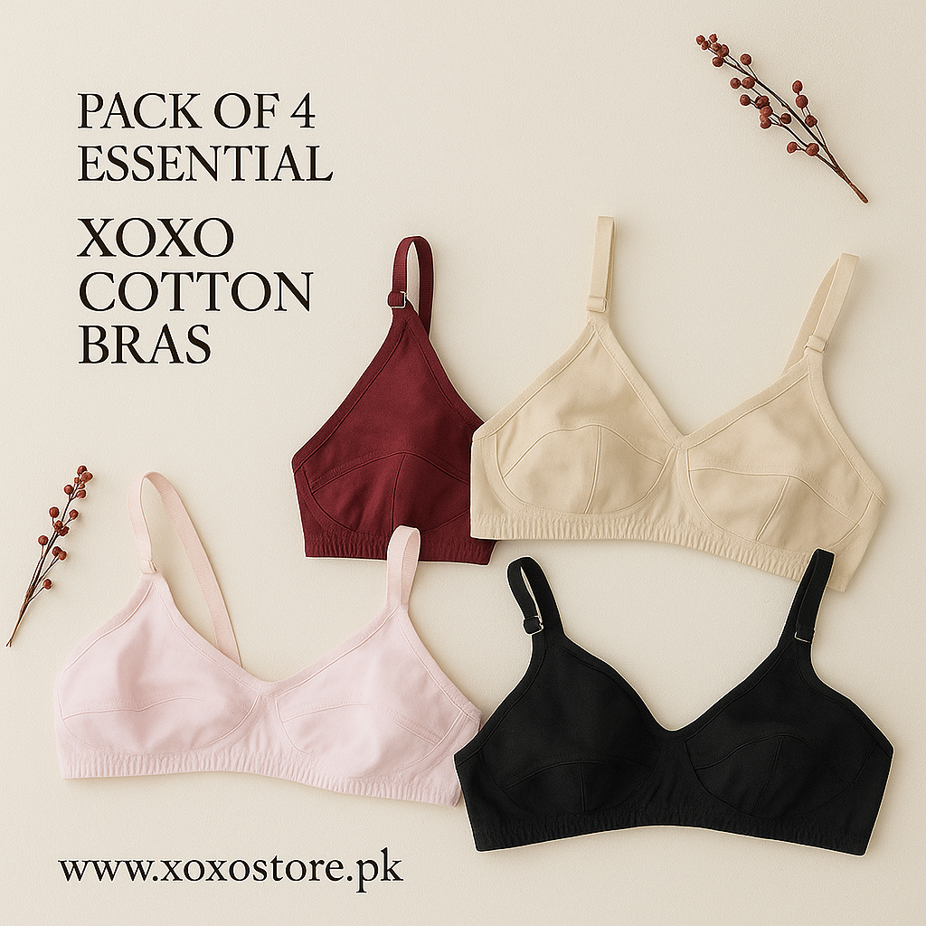Pack of 4 Essential Xoxo Cotton Bras — view 3