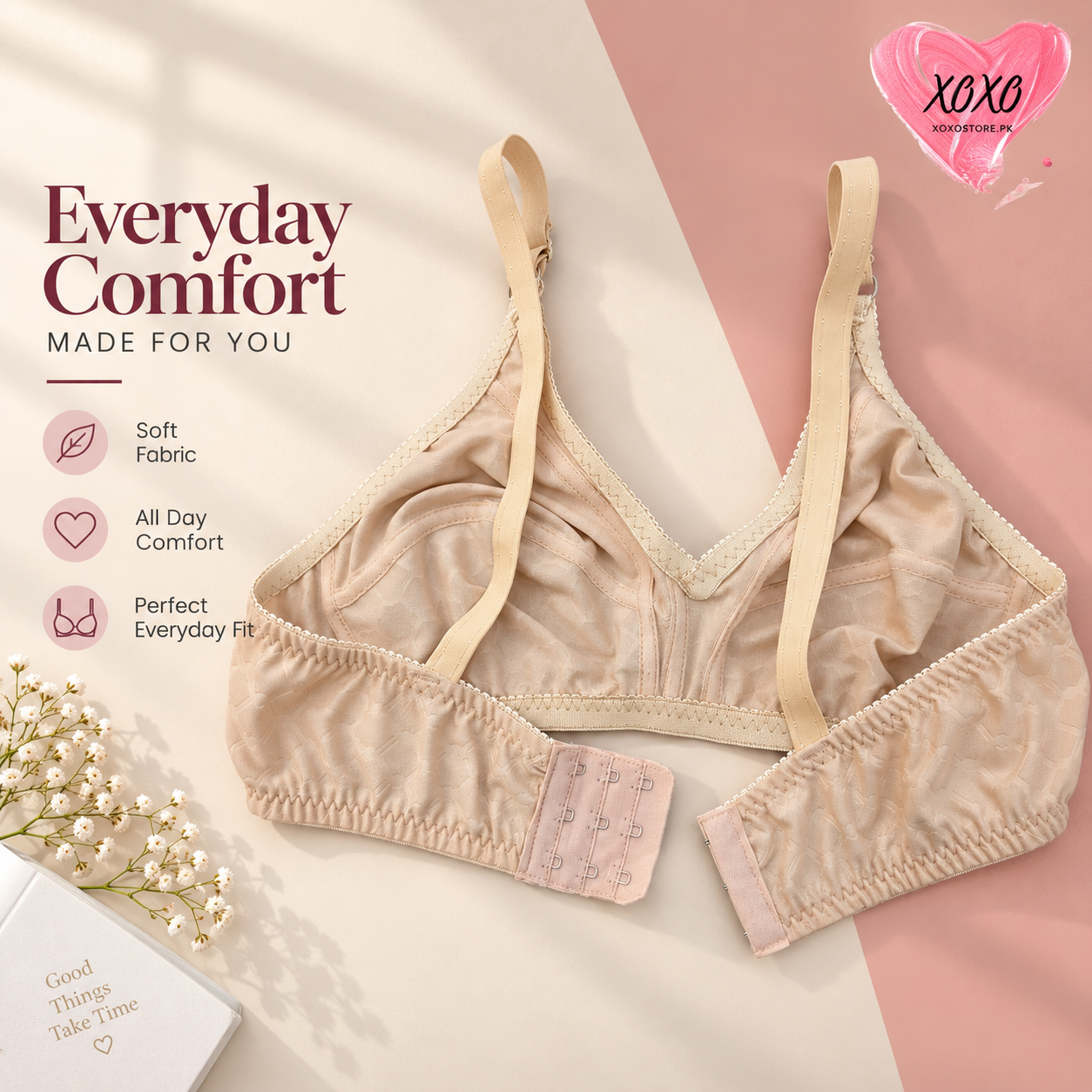 Pack of 4 Textured Daily Wear Bra — view 7