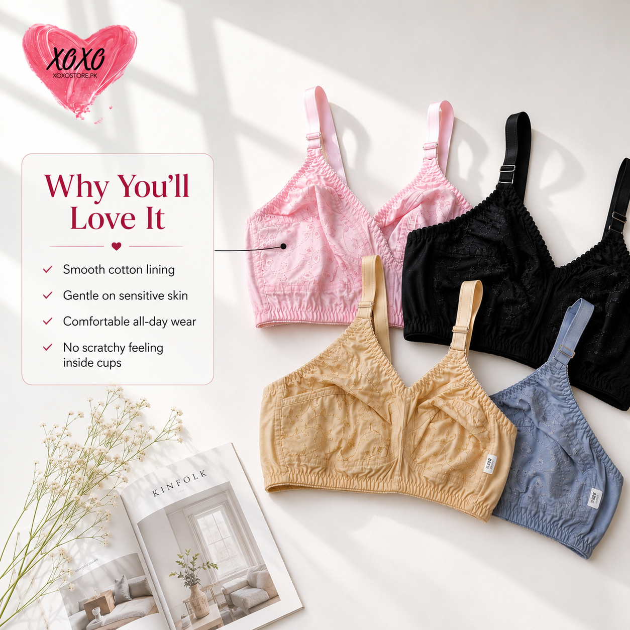 Pack of 4 Very Fine Quailty Chicken Cotton Bras — view 8