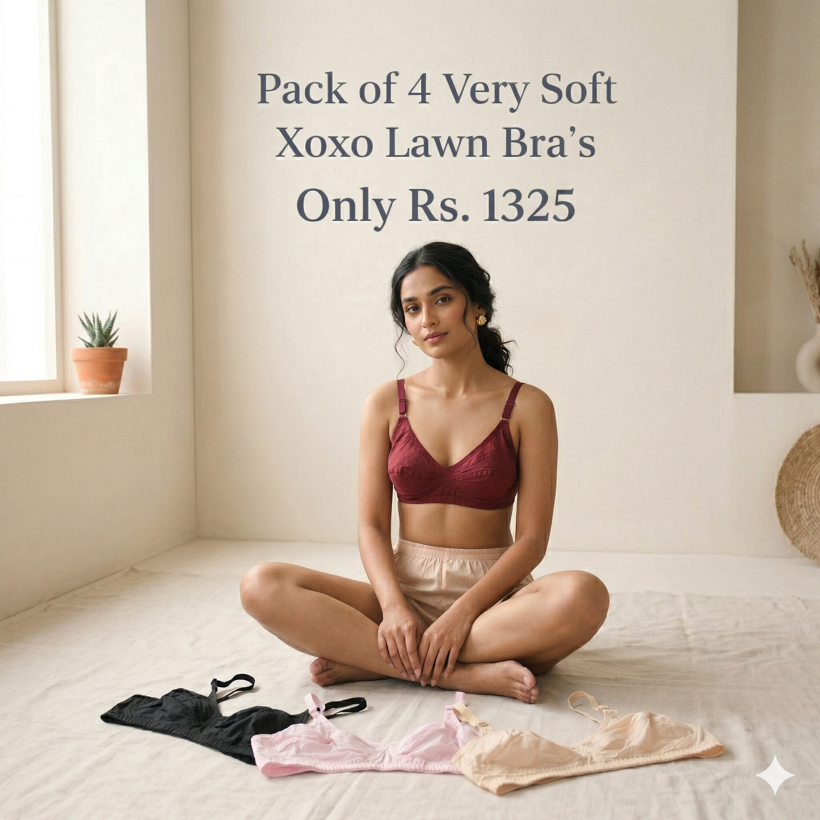 Pack of 4 Very Very Soft Lawn Bra's — view 3