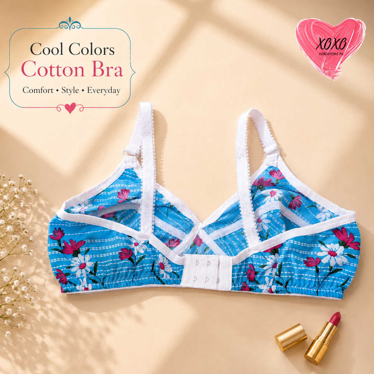 Pack of 4 Xoxo Cotton Cool Design Bra's — view 5