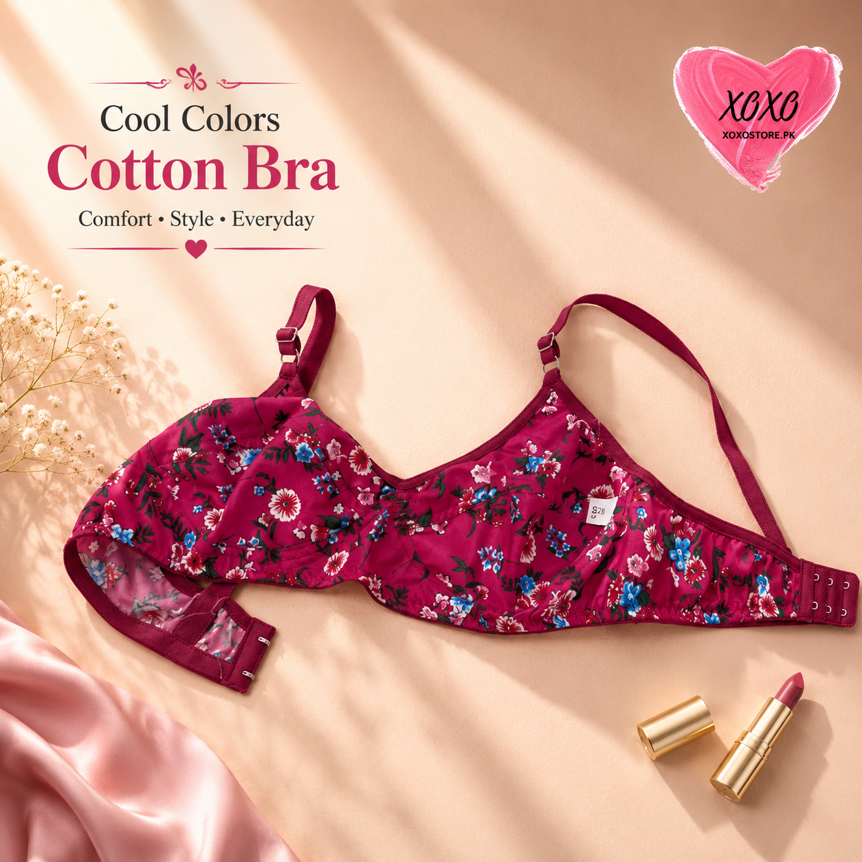 Pack of 4 Xoxo Cotton Cool Design Bra's — view 7