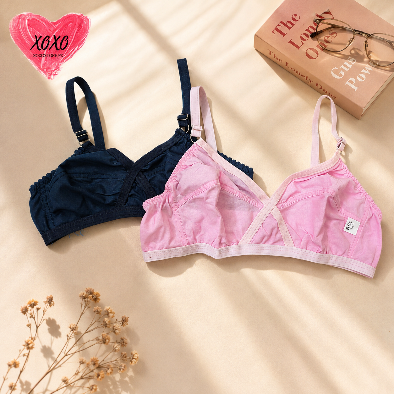 Pack of 4 Xoxo Cross Design Very Soft Cotton Bras — view 6