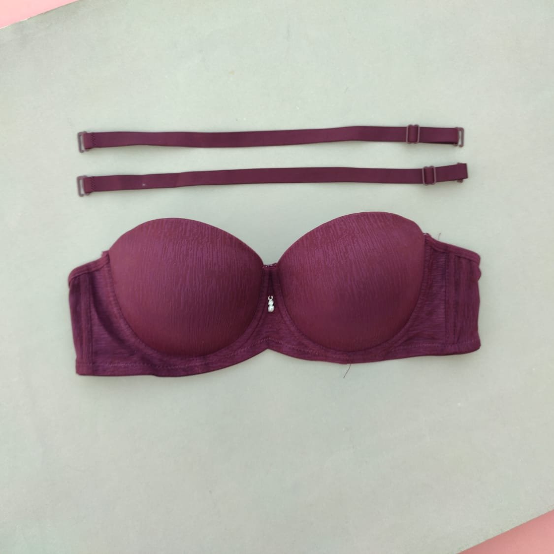 Pearls Padded Half Cup Wired Pushup Bra With Removeable Straps — view 10