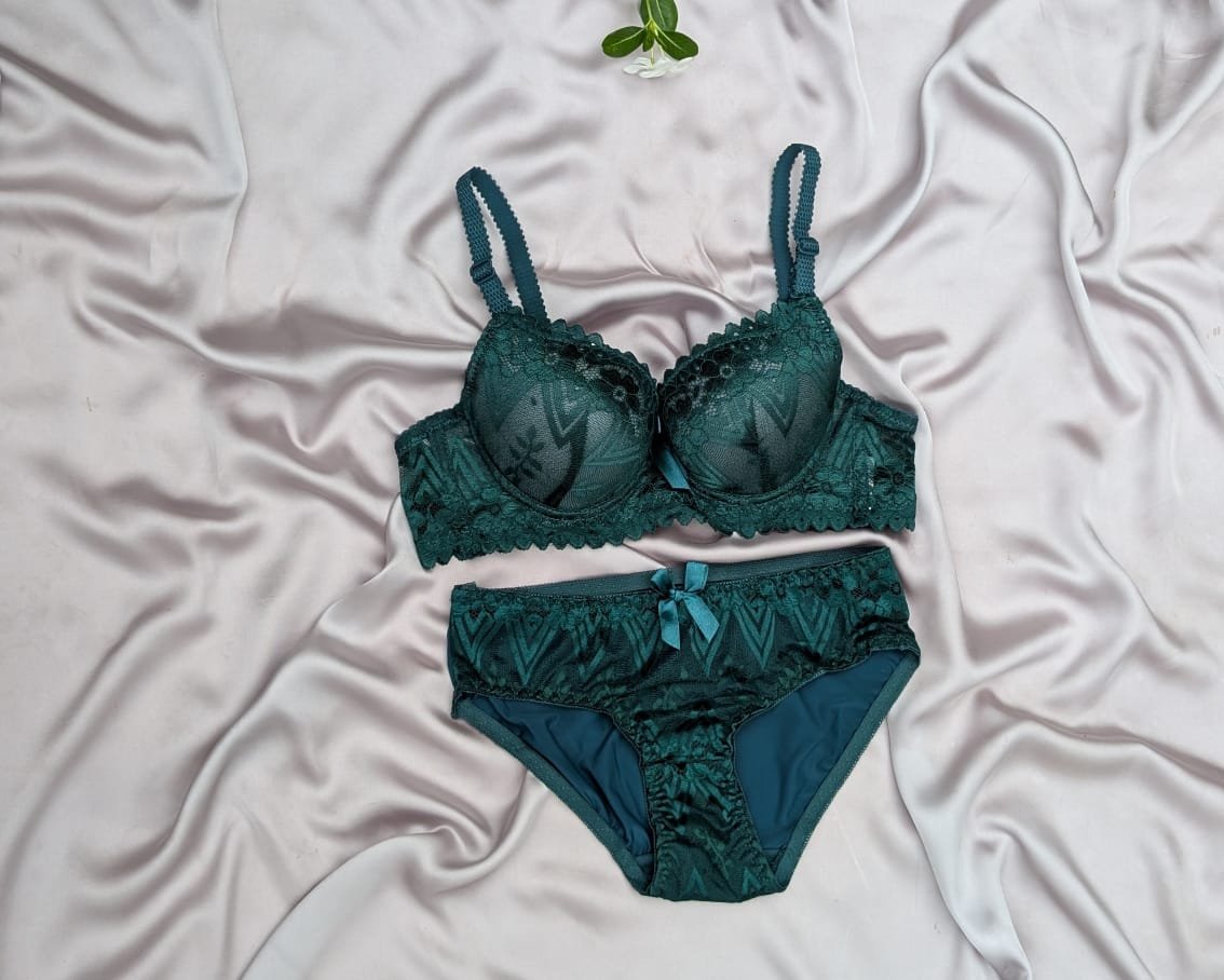 Pushup Wired Bridal/Daily Wear Net Bra Set — view 2