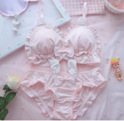 Rabbit Ears Design Very Elagant Soft Light Padded Bra Set — view 2