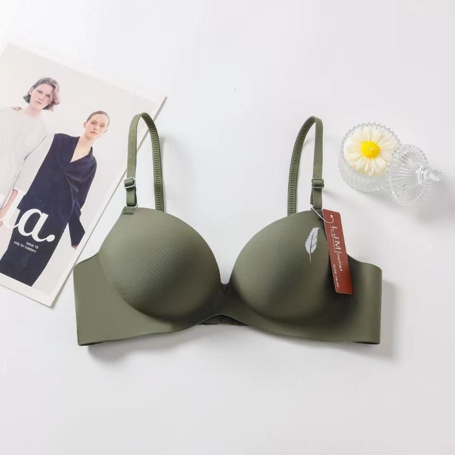 Seamless Feather Design Hand Shape Medium Padded Daily Wear Bra — view 5