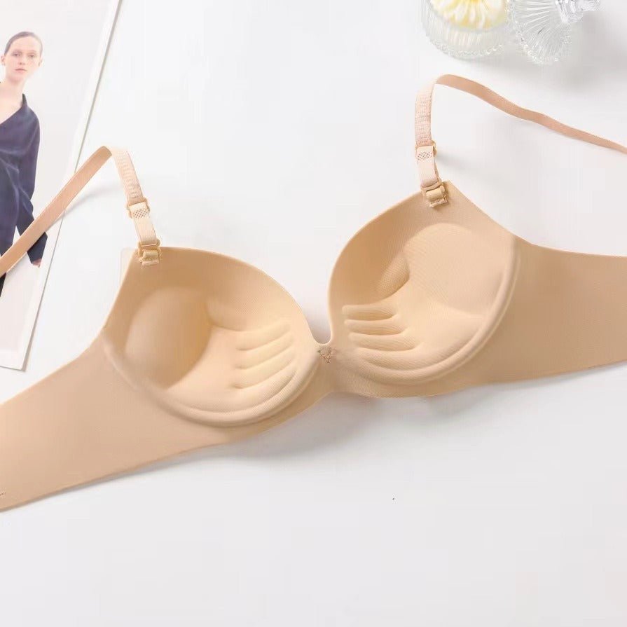 Seamless Feather Design Hand Shape Medium Padded Daily Wear Bra — view 7