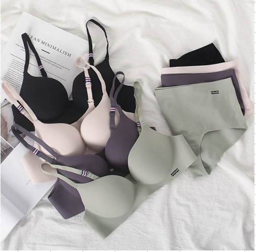 Seamless Medium Padded Bra With Matching Underwear — view 4