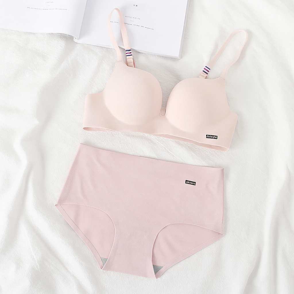 Seamless Medium Padded Bra With Matching Underwear — view 6