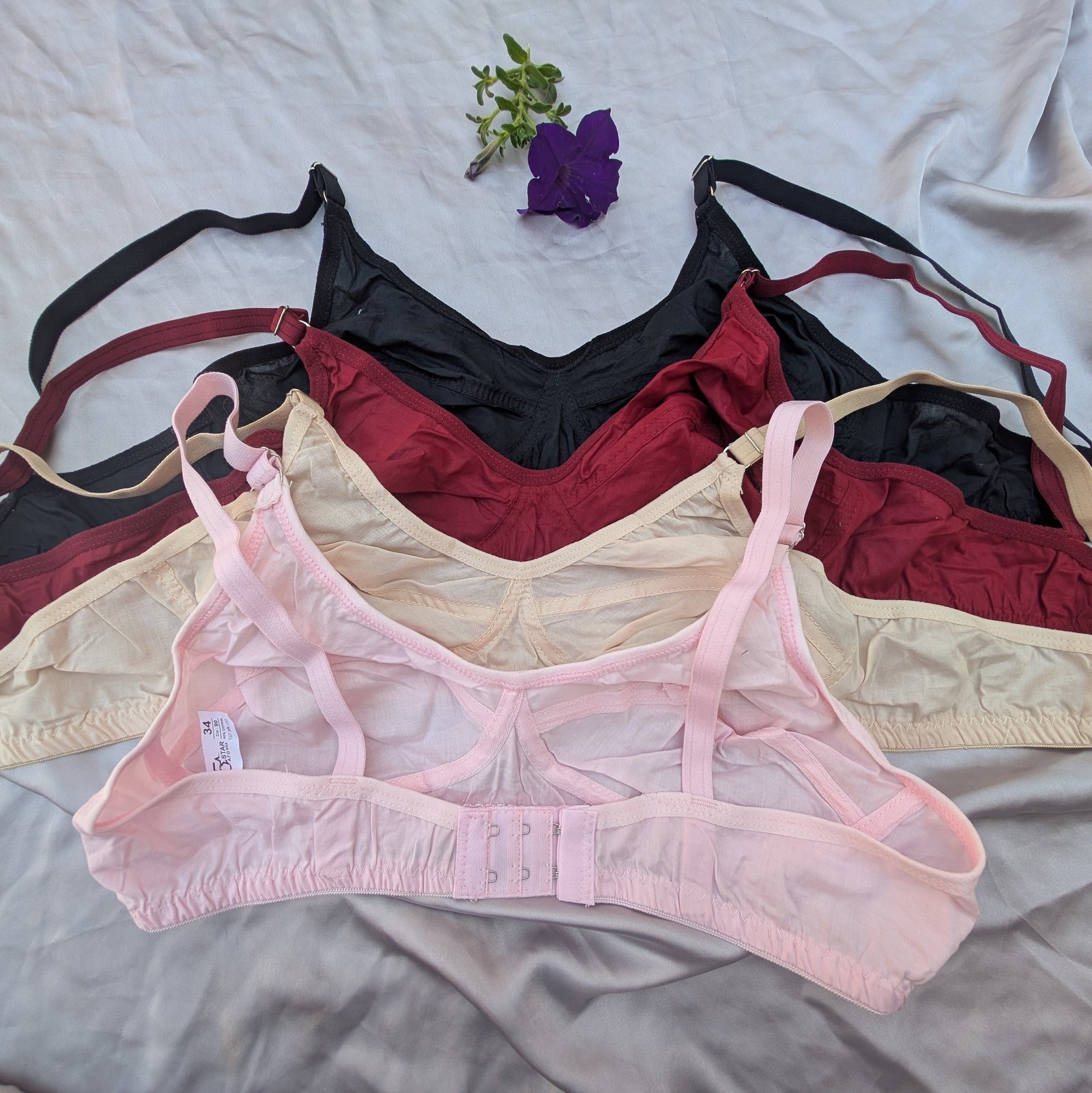 Simple Basic Color Lawn Bra's — view 2