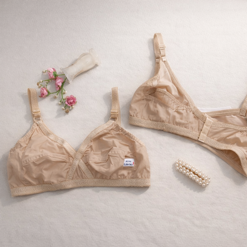 Simple Basic Cotton Bra — view 2