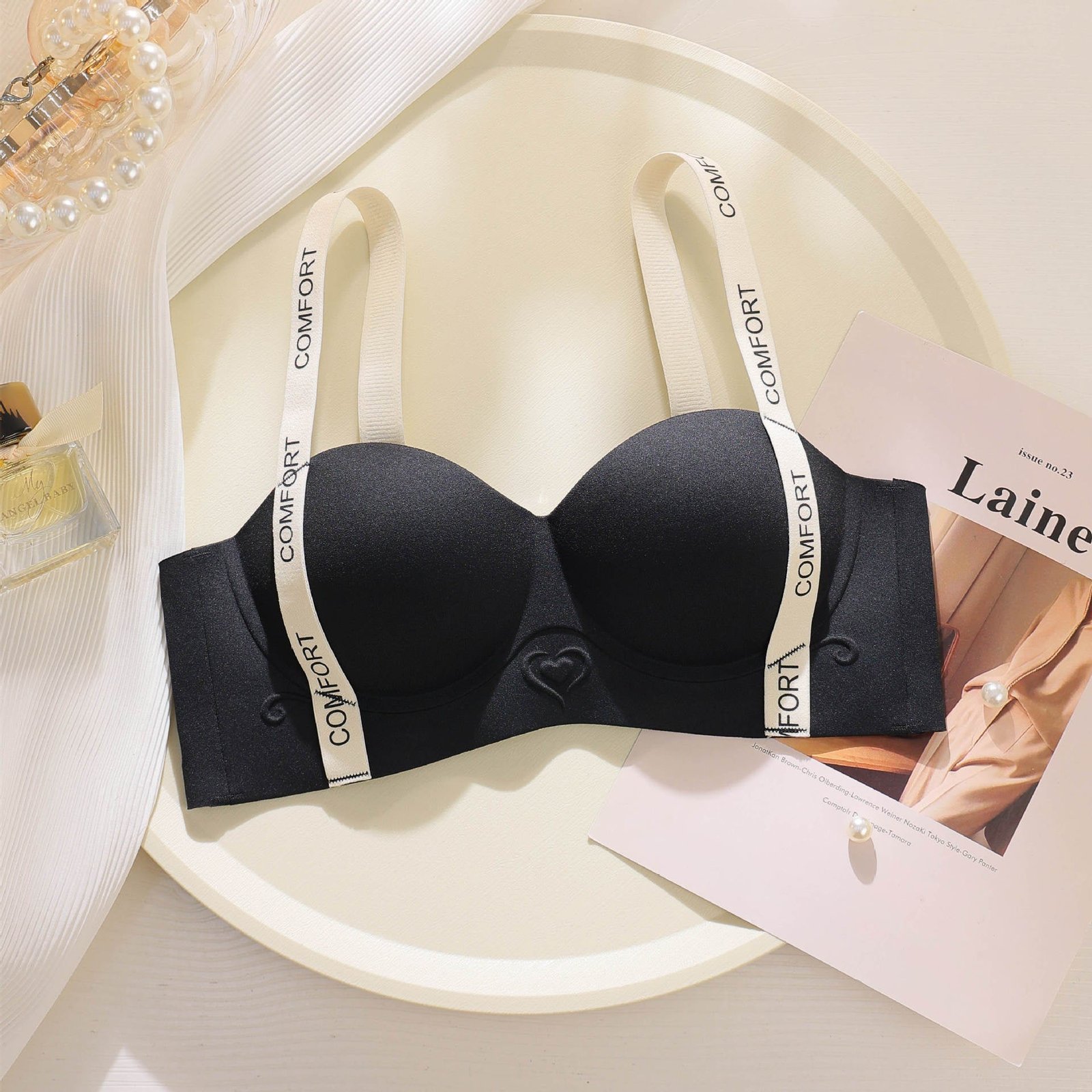 Single Padded Deep Cleavage Long Daily Wear Bra — view 2