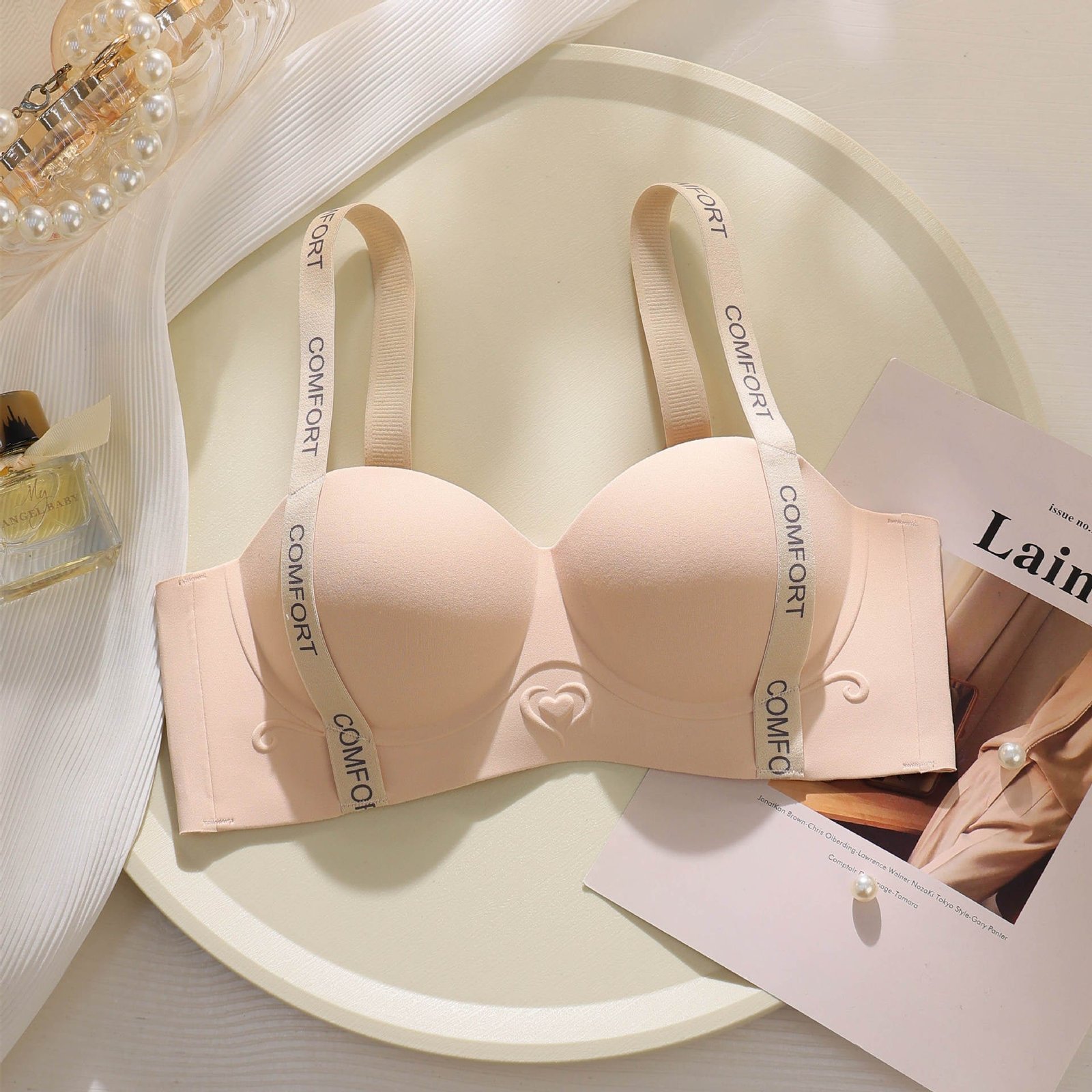 Single Padded Deep Cleavage Long Daily Wear Bra — view 3