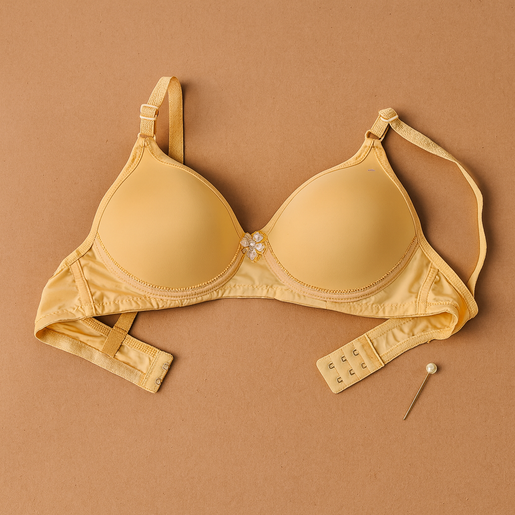 Single Padded Flower Design Soft Bra — view 3