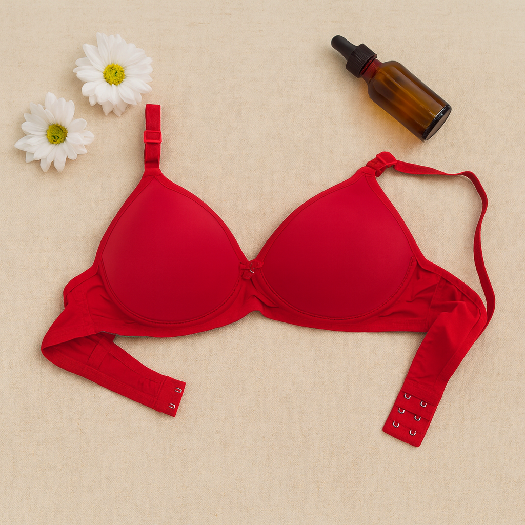 Single Padded Flower Design Soft Bra — view 5