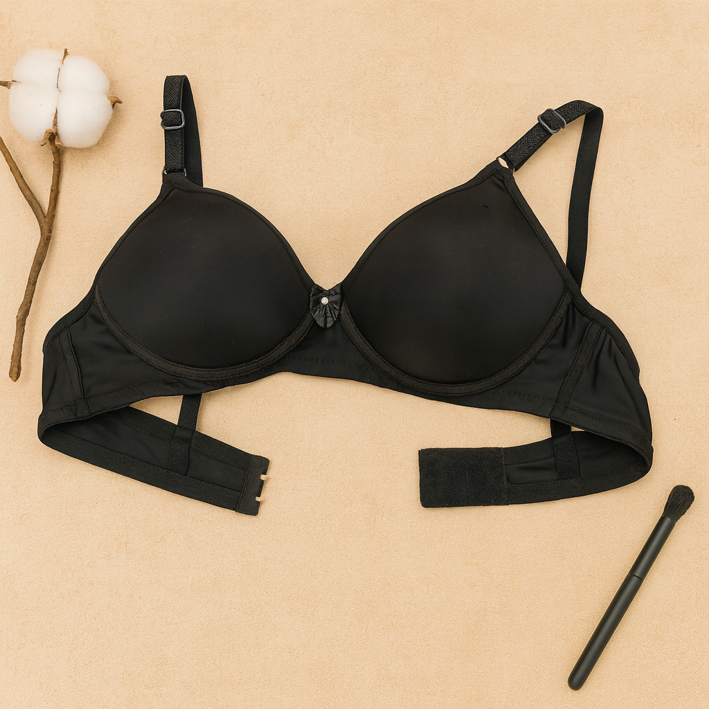 Single Padded Flower Design Soft Bra — view 6