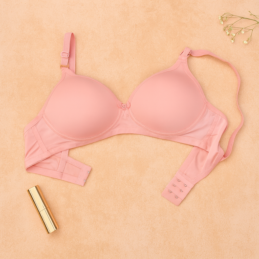 Single Padded Flower Design Soft Bra — view 7