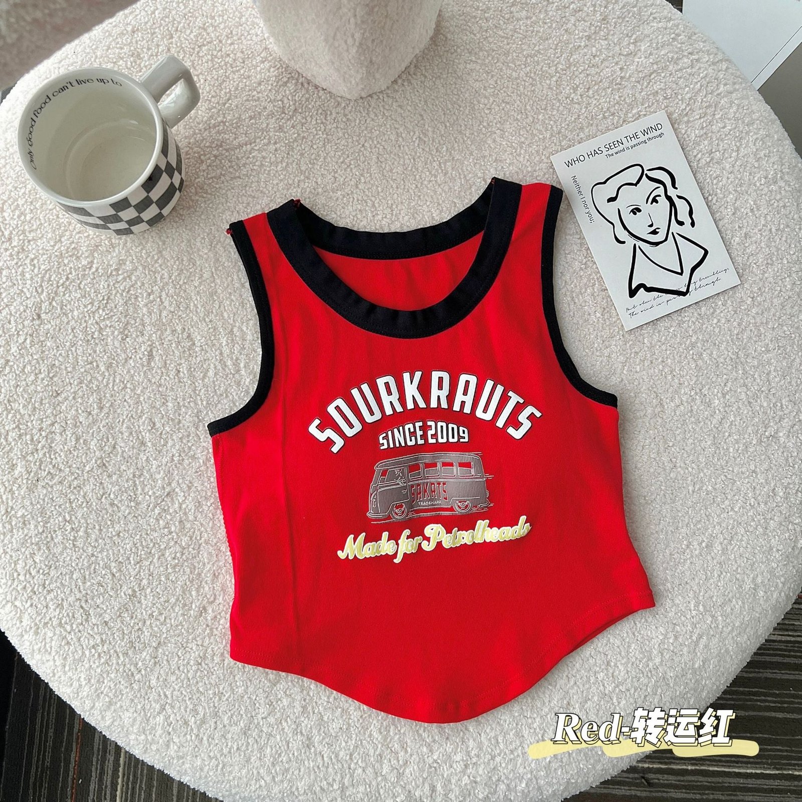 Sourkrauts Written Light Padded Short Camisole — view 4