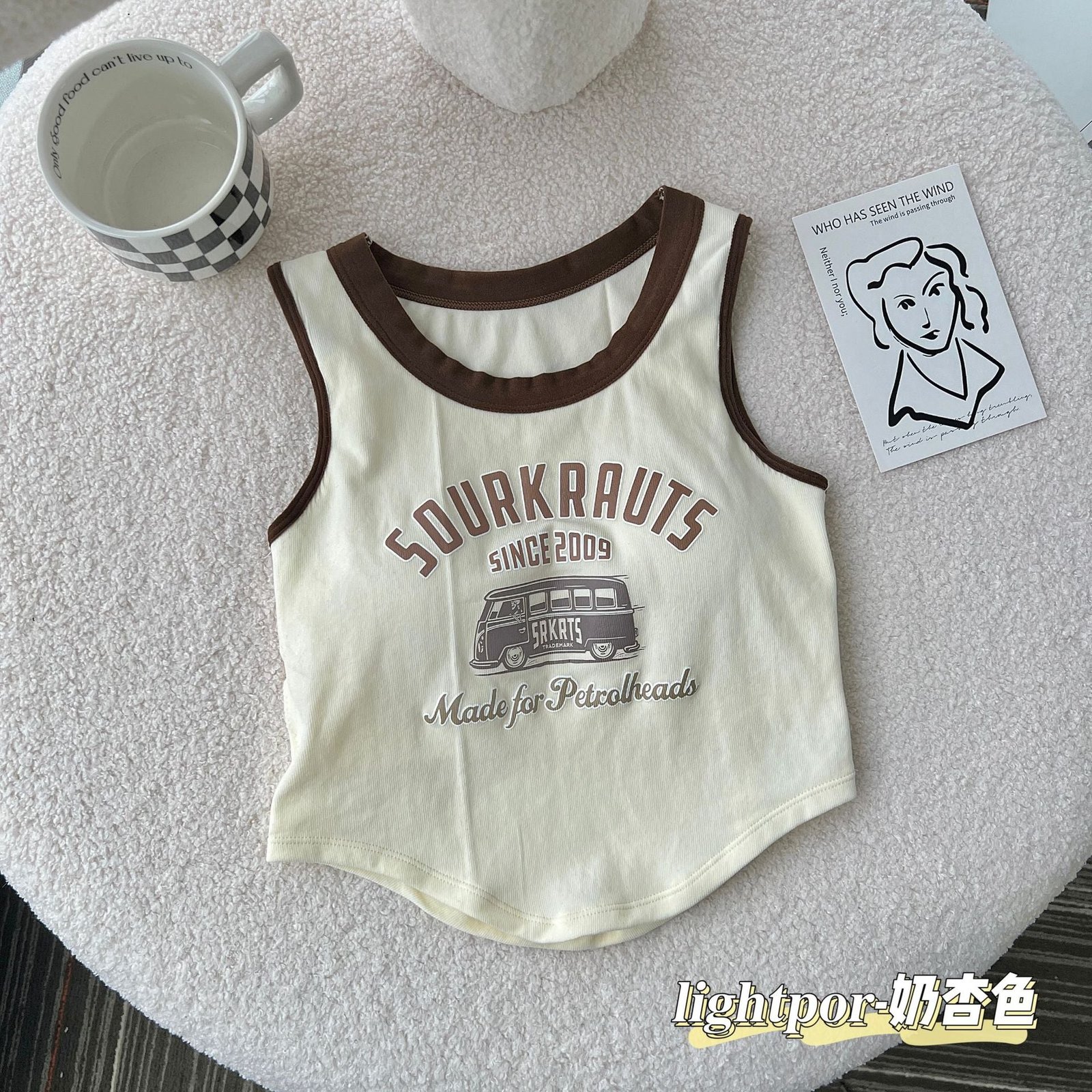 Sourkrauts Written Light Padded Short Camisole — view 7