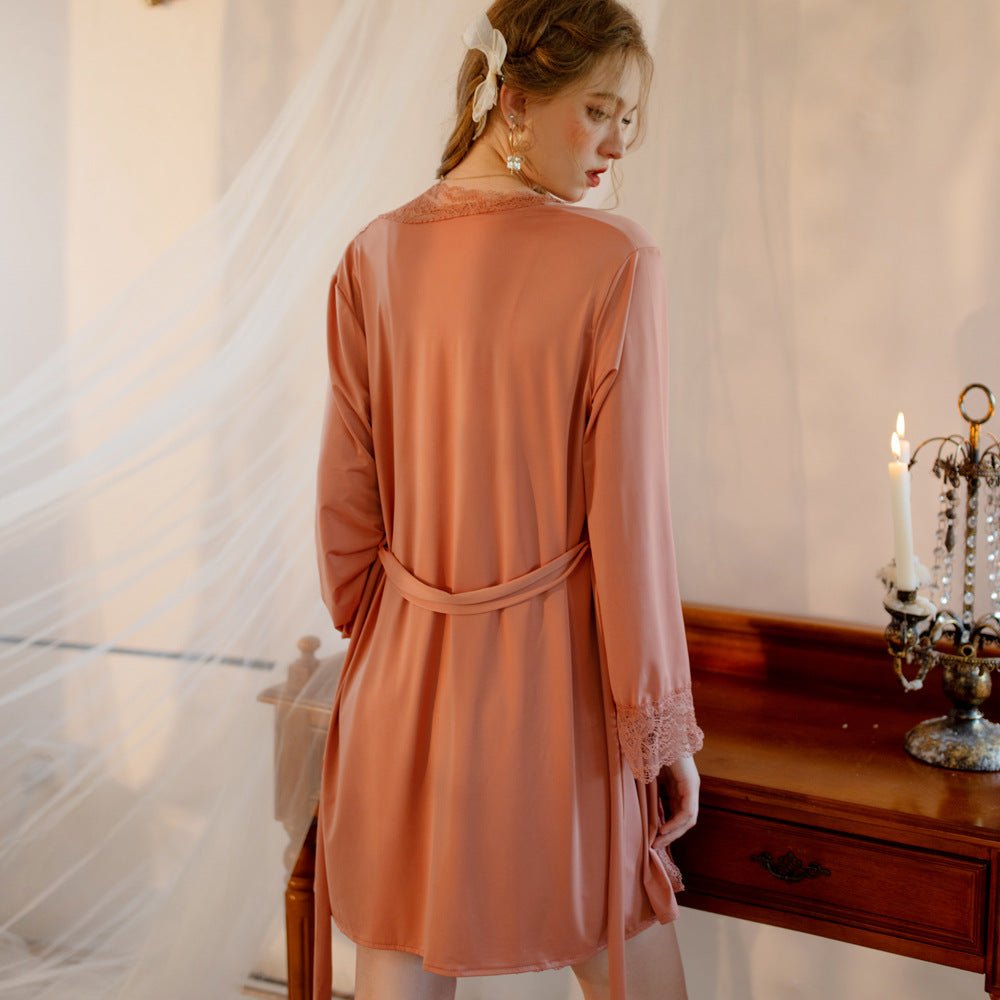 Four  Piece Silk Gown Nighty (702) — view 5