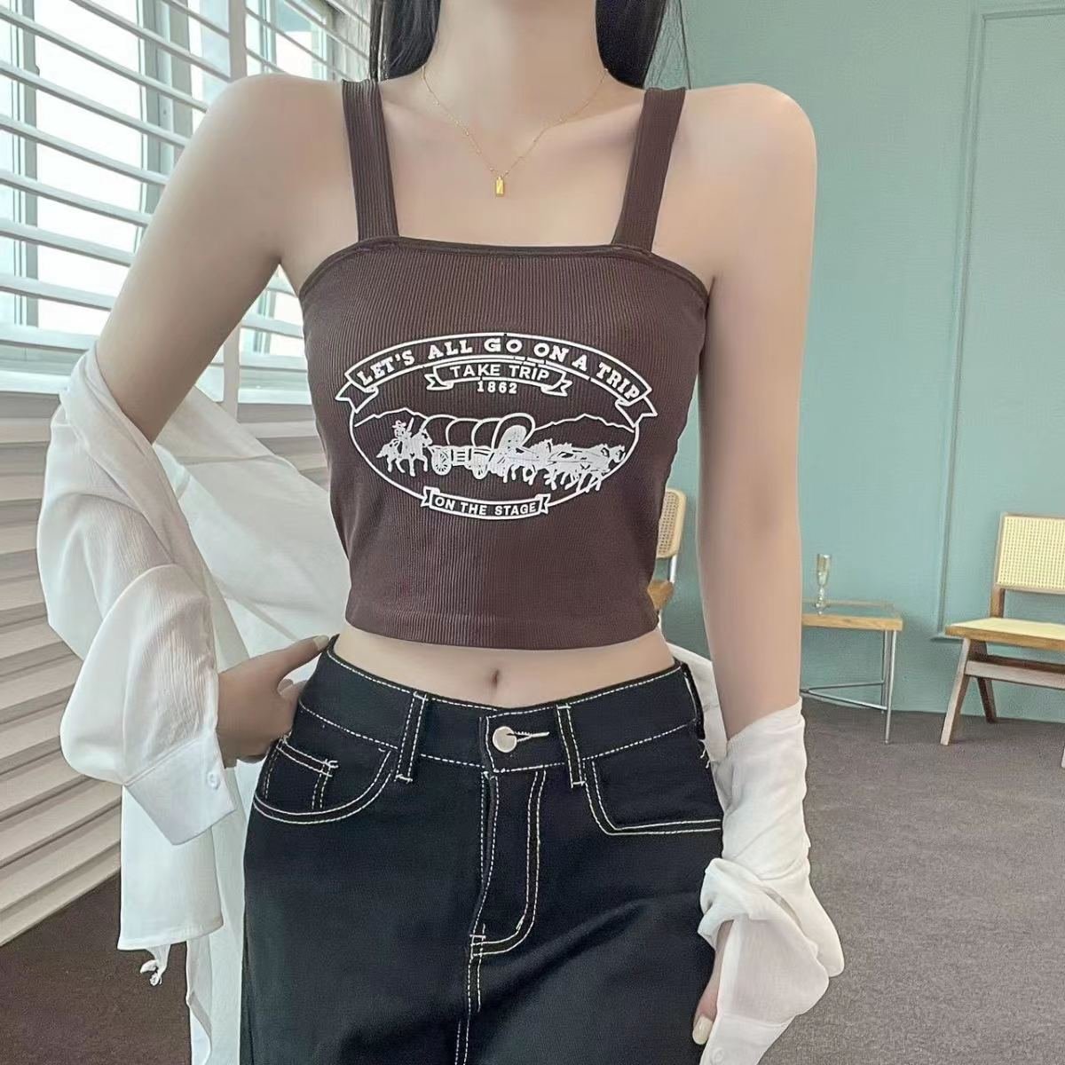 Very Light Padded Trip On Go Tank Top /Camisole — view 4