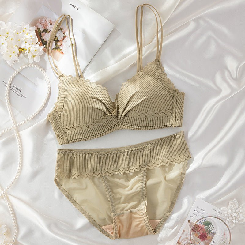 Very Soft & Smooth Lace Design Bra Set — view 3