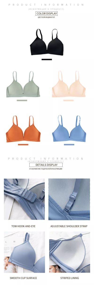 Women soft wireless Bra — view 12