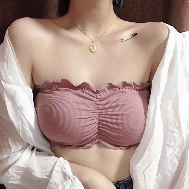 Wrinkle Strapless Light Padded Bra — view 5