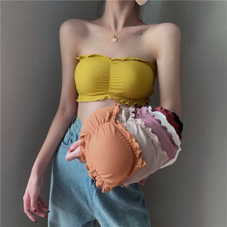 Wrinkle Strapless Light Padded Bra — view 7